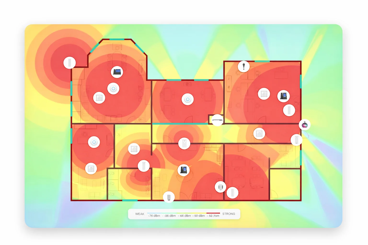 Predictive Wi-Fi planning heatmap